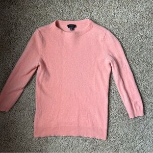 W Talbots Salmon 100% Pure Cashmere Sweater Size S |D56